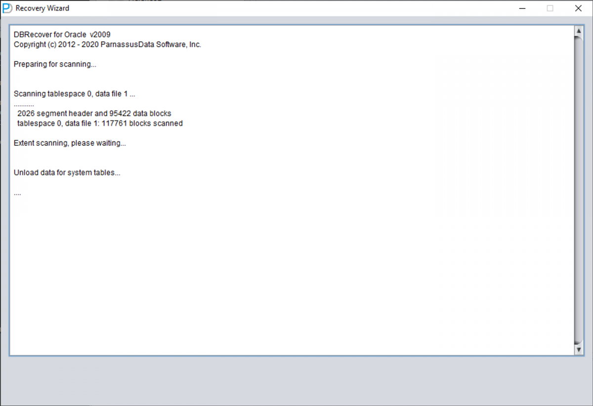 DBRECOVER scanning SYSTEM01.DBF